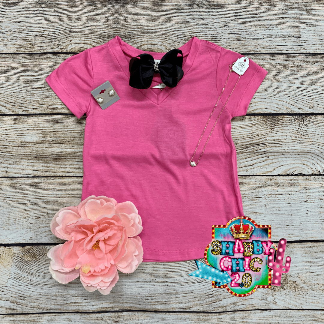 Little Girl's Criss Cross Top - Pink Shabby Chic Boutique and Tanning Salon