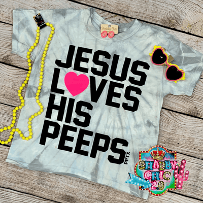 Jesus Loves His Peeps Tee - Youth Shabby Chic Boutique and Tanning Salon