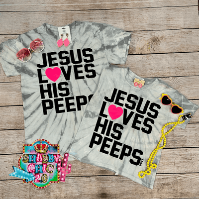 Jesus Loves His Peeps Tee - Youth Shabby Chic Boutique and Tanning Salon