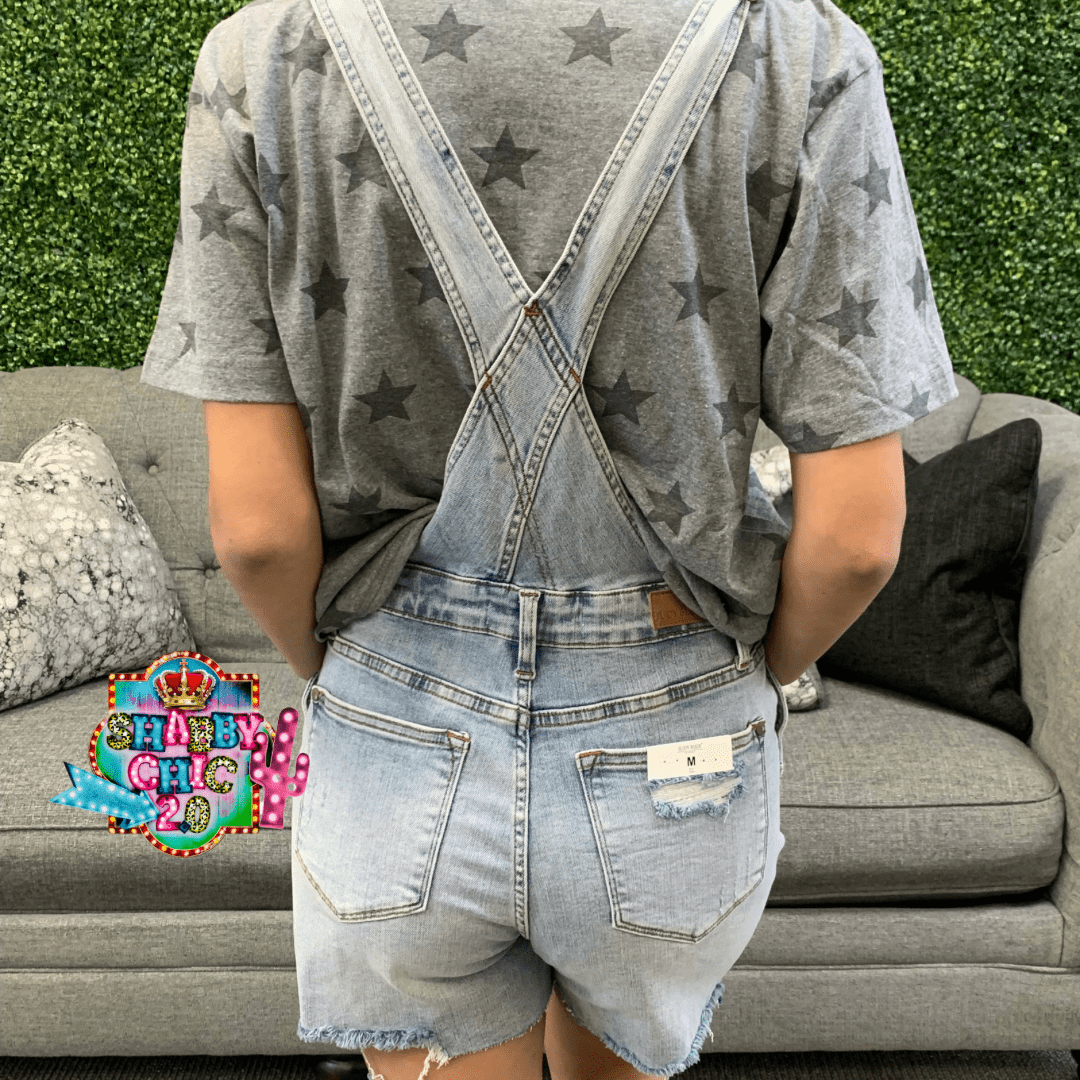 Judy Blue Cut Off Overall Shorts Shabby Chic Boutique and Tanning Salon