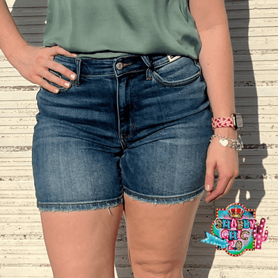 Judy Blue  High Waist Mid Thigh Length Shorts Shabby Chic Boutique and Tanning Salon