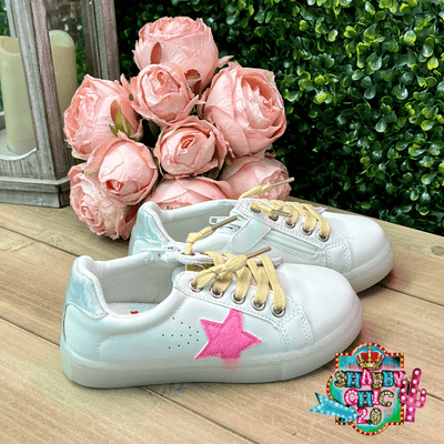 Just Like Mamas Pink Star Sneaker Shabby Chic Boutique and Tanning Salon