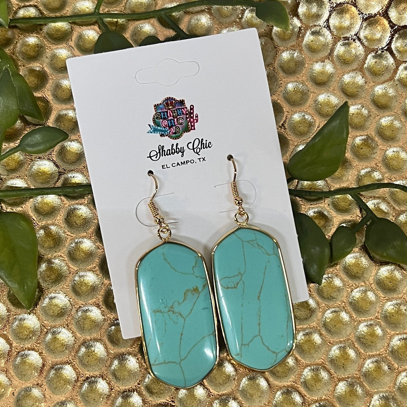 Just What We Thought Earrings Shabby Chic Boutique and Tanning Salon Turquoise