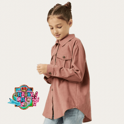 Kid's Mauvelous Corduroy Top - Youth Shabby Chic Boutique and Tanning Salon
