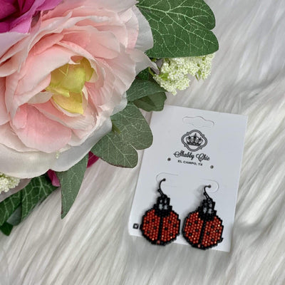 Ladybug Earrings Shabby Chic Boutique and Tanning Salon