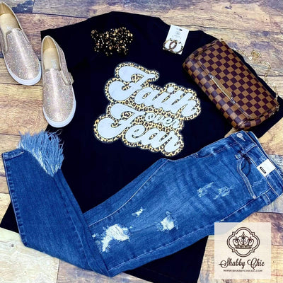Leopard Faith over Fear Tee Shabby Chic Boutique and Tanning Salon