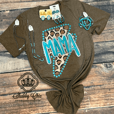 Leopard Lightning Mama Tee Shabby Chic Boutique and Tanning Salon