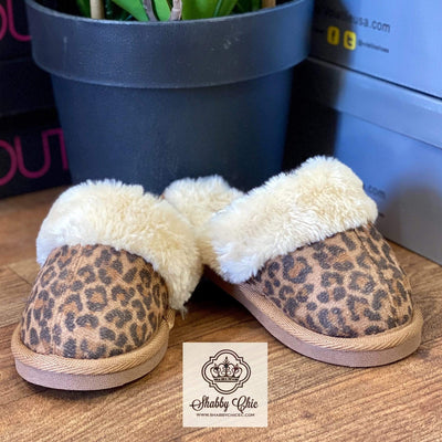 Leopard Snooze Slippers - Children's Shabby Chic Boutique and Tanning Salon