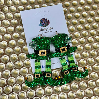 Leprechaun Earrings Shabby Chic Boutique and Tanning Salon