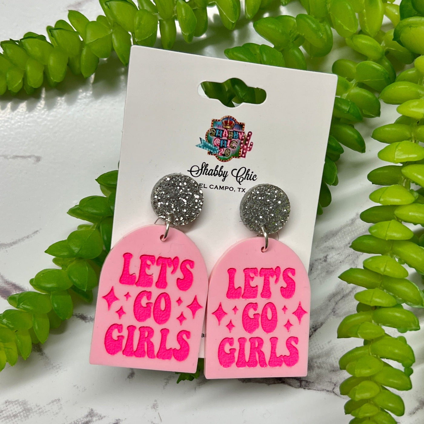 Let's Go Girls Earrings Shabby Chic Boutique and Tanning Salon