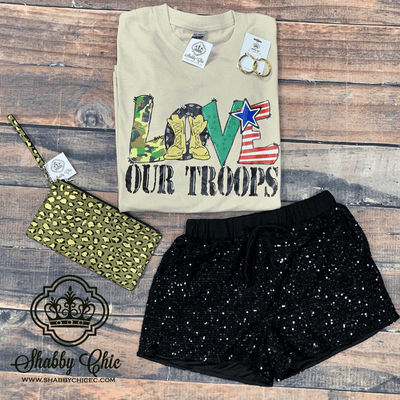 Love our Troops Tee Shabby Chic Boutique and Tanning Salon