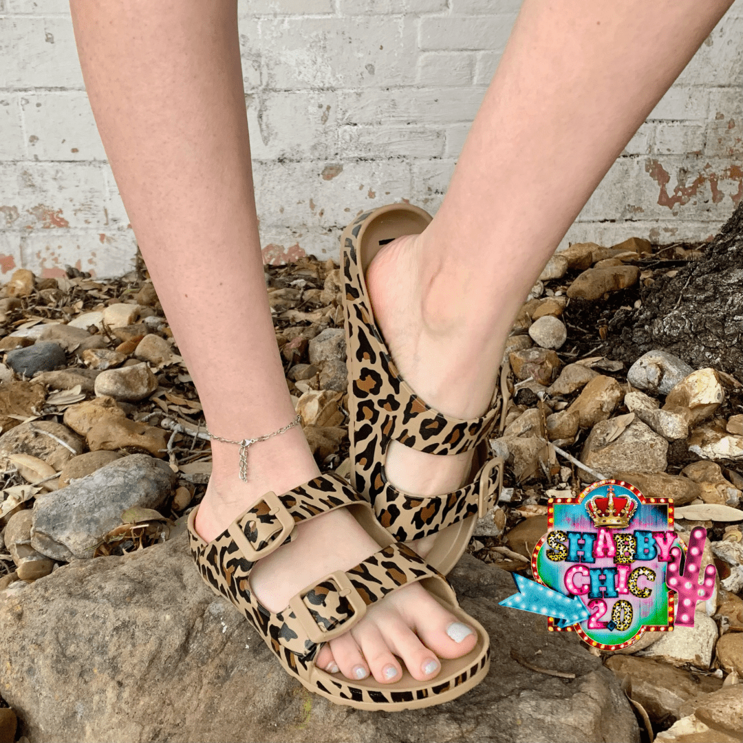 MIA Tan Leopard Slides Shabby Chic Boutique and Tanning Salon