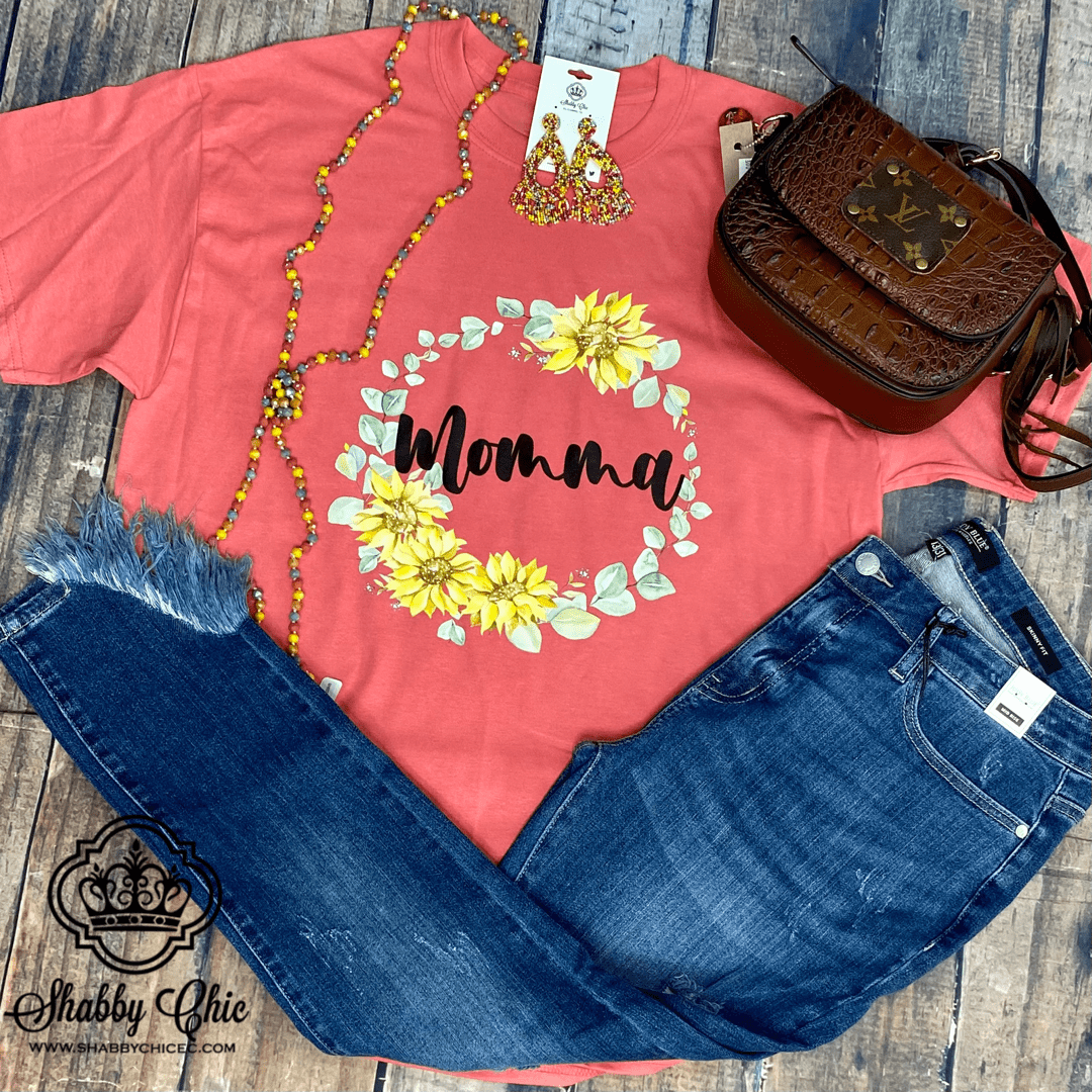Momma Sunflowers Tee Shabby Chic Boutique and Tanning Salon