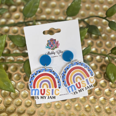 Music is My Jam Earrings Shabby Chic Boutique and Tanning Salon