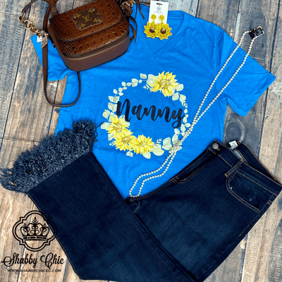 Nanny Sunflowers Tee Shabby Chic Boutique and Tanning Salon