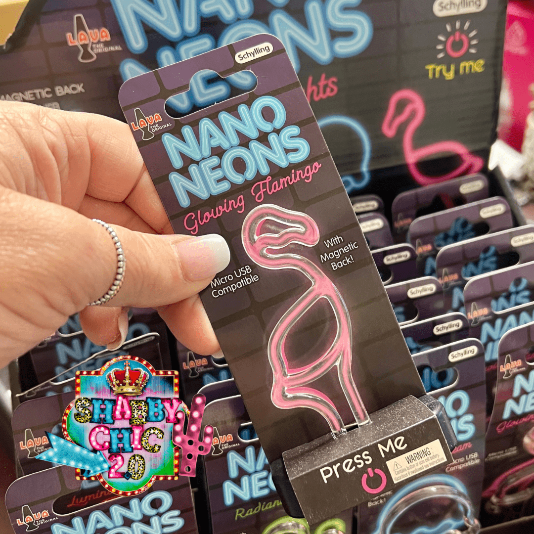 Nano Neons Accent Lights Shabby Chic Boutique and Tanning Salon Glowing Flamingo