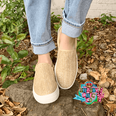 Natural Woven Hike Slip on Shoes Shabby Chic Boutique and Tanning Salon