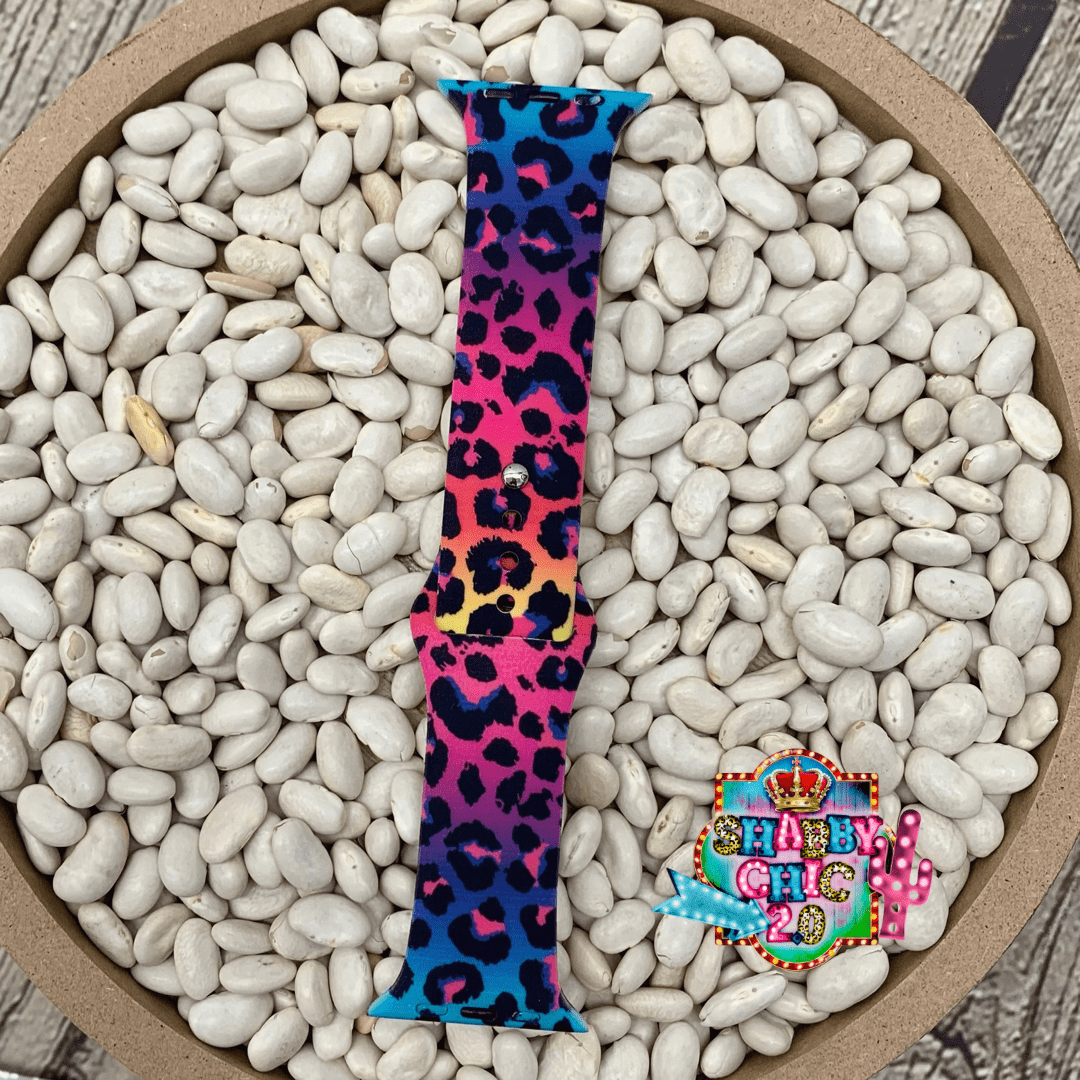 Neon Leopard Print Watchbands Shabby Chic Boutique and Tanning Salon