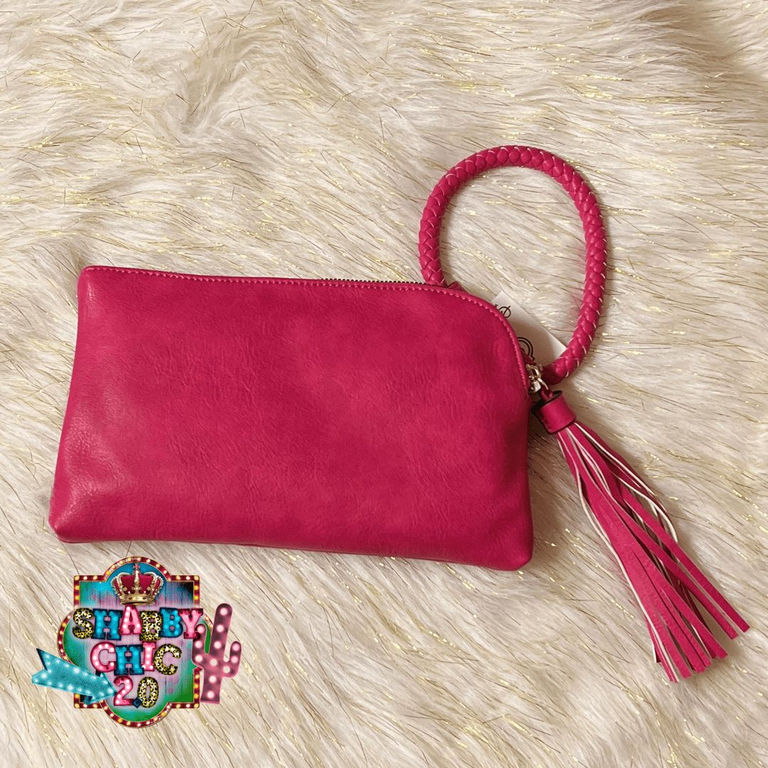 No Fringe Wristlet Shabby Chic Boutique and Tanning Salon Hot Pink