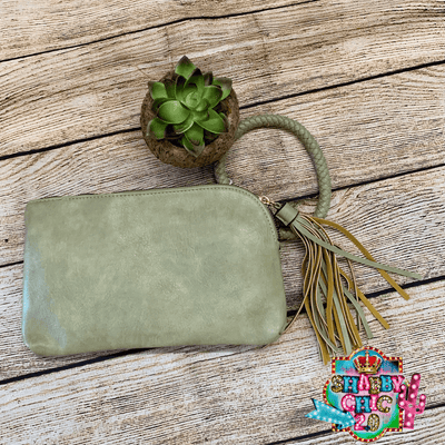 No Fringe Wristlet Shabby Chic Boutique and Tanning Salon Moss