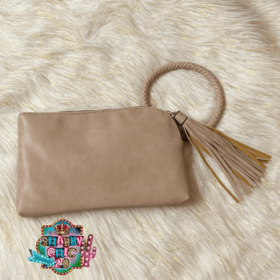 No Fringe Wristlet Shabby Chic Boutique and Tanning Salon Tan