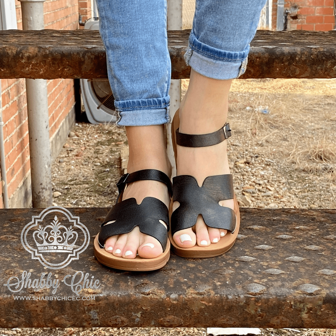 On the Rebound Sandals - Black Shabby Chic Boutique and Tanning Salon