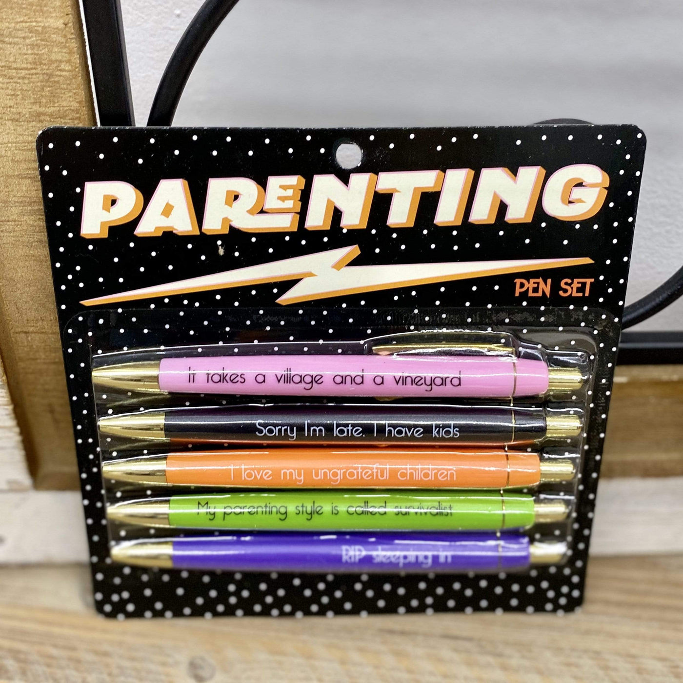 Parenting Pen Set Shabby Chic Boutique and Tanning Salon