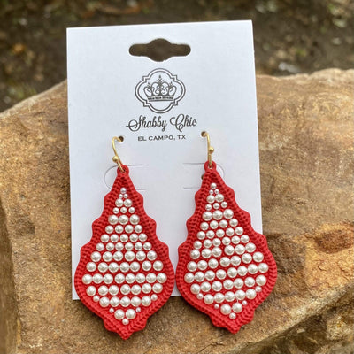 Pearl Girl Earrings - Red Shabby Chic Boutique and Tanning Salon