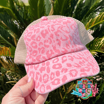 Pink Leopard Cap Shabby Chic Boutique and Tanning Salon