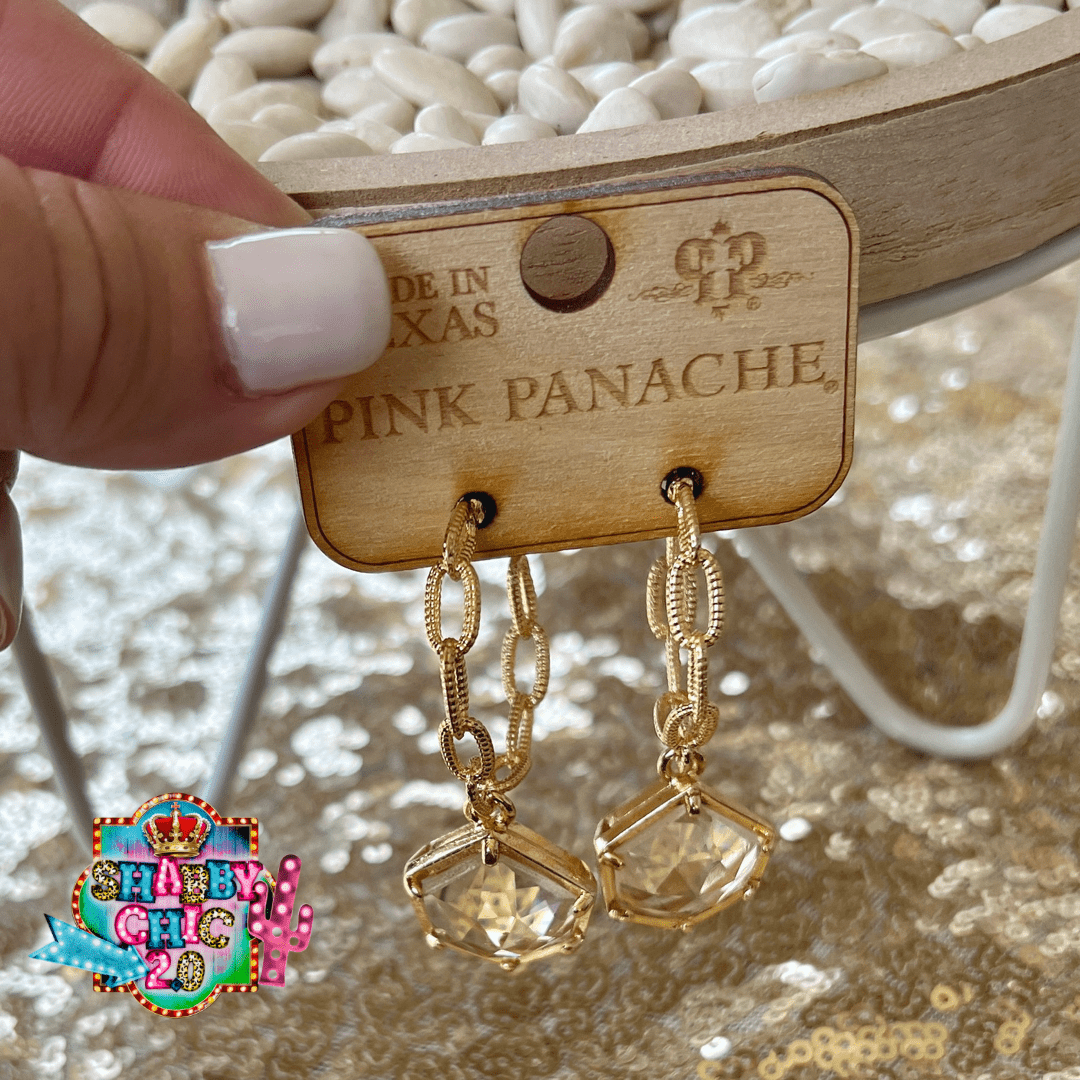 Pink Panache Chained Love Earrings Shabby Chic Boutique and Tanning Salon