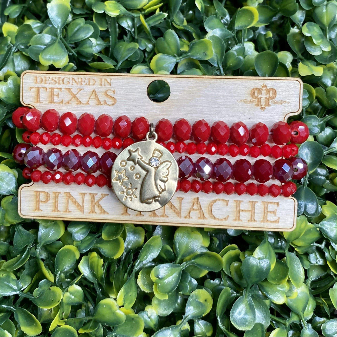Pink Panache Red Angel Bracelet set Shabby Chic Boutique and Tanning Salon