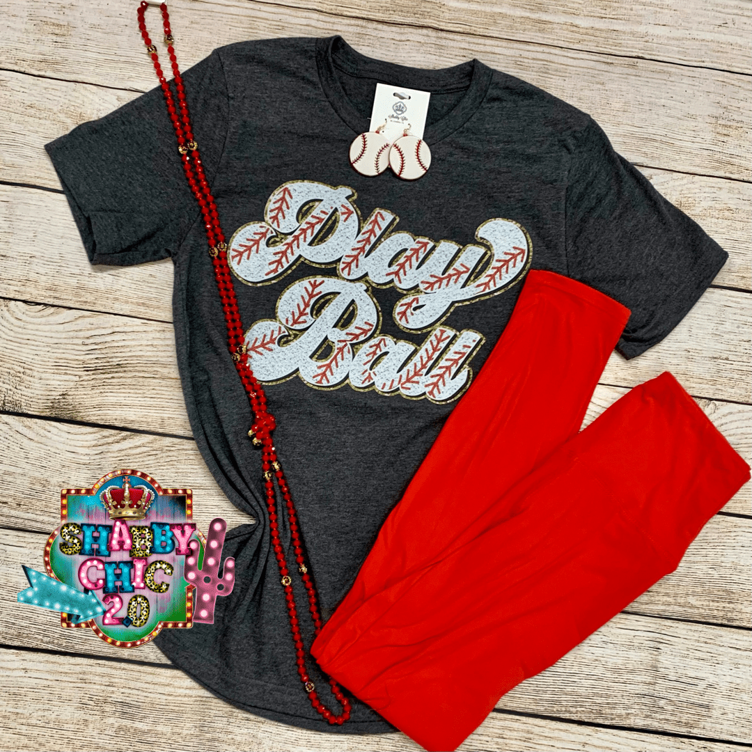 Play Ball Tee - Baseball Shabby Chic Boutique and Tanning Salon