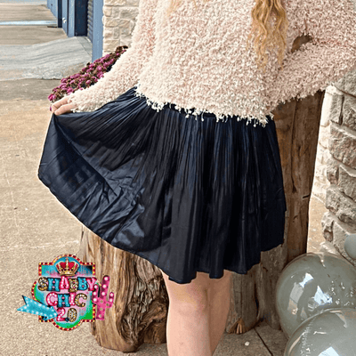 Pleated Mini Skirt - Black Shabby Chic Boutique and Tanning Salon