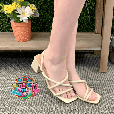 Plush Sandal Heels - Bone Shabby Chic Boutique and Tanning Salon