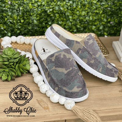 Pontoon Camo Canvas Shoe Shabby Chic Boutique and Tanning Salon