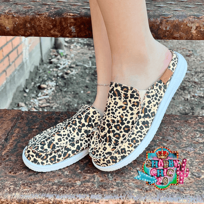 Pontoon Canvas Shoe - Leopard Shabby Chic Boutique and Tanning Salon
