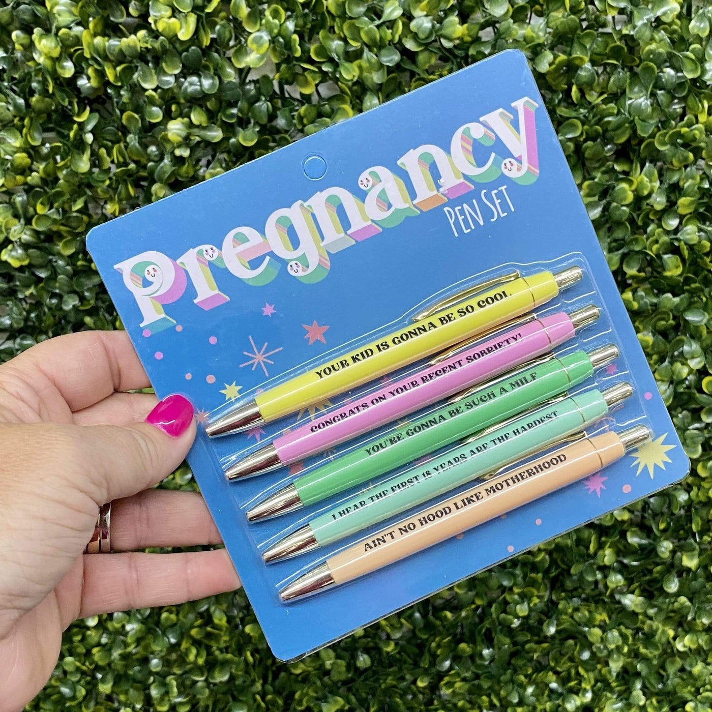 Pregnancy Pen Set Shabby Chic Boutique and Tanning Salon