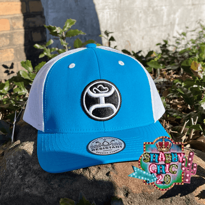 "Primo" Hooey Blue / White 6-Panel Trucker with Black / White Hooey Logo - OSFA Shabby Chic Boutique and Tanning Salon