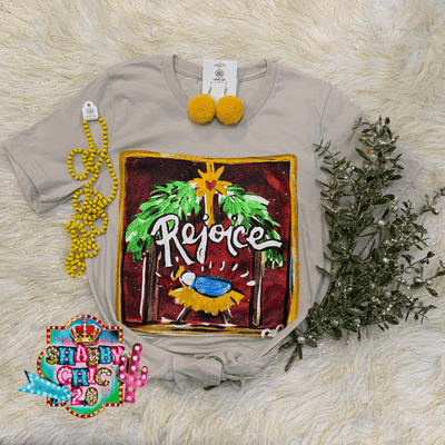 Rejoice Christmas Tee Shabby Chic Boutique and Tanning Salon