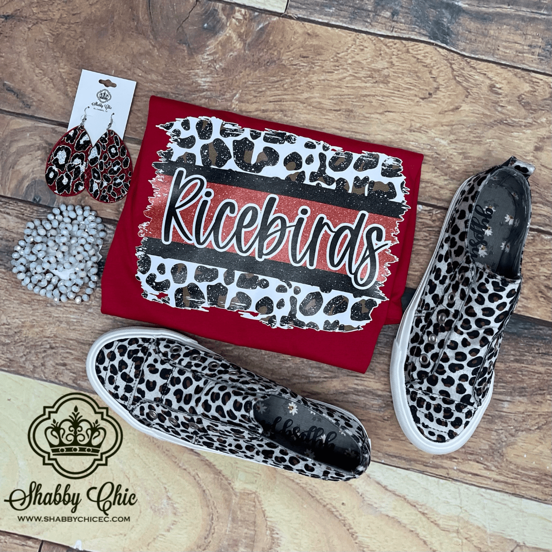 Ricebirds Light Leopard Tee Shabby Chic Boutique and Tanning Salon