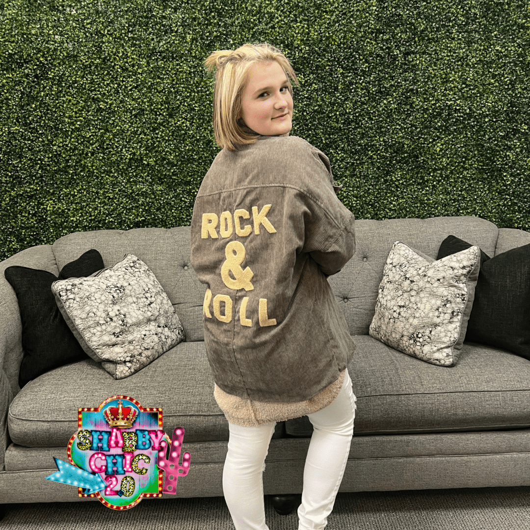 Rock N Roll Corduroy Shacket Shabby Chic Boutique and Tanning Salon