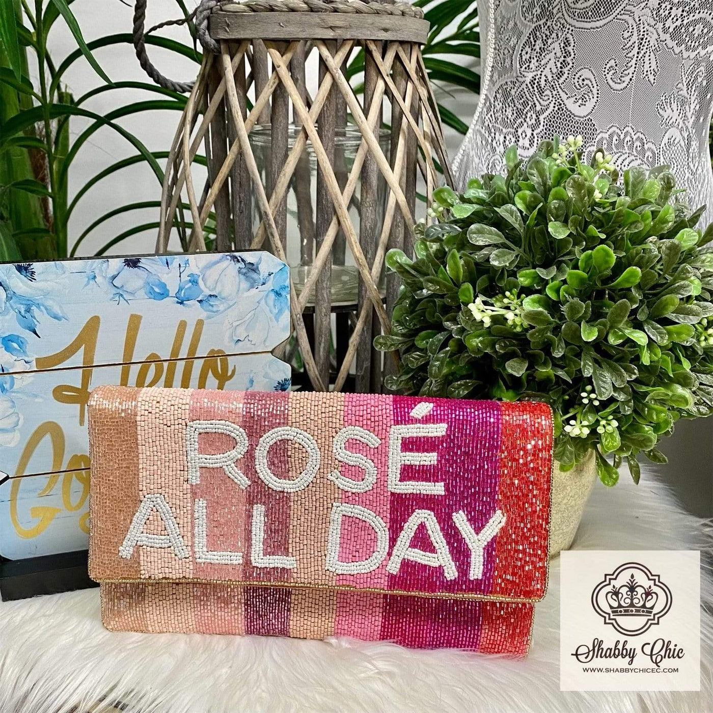 Rose’ All Day Beaded Bag Shabby Chic Boutique and Tanning Salon