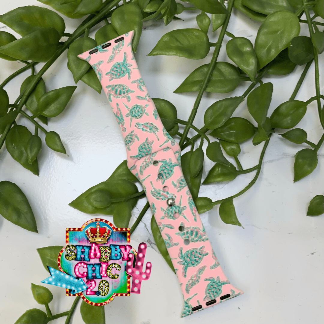 Seaturtle Print Watchbands Shabby Chic Boutique and Tanning Salon