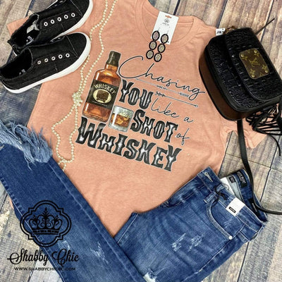 Shot of Whiskey Tee Shabby Chic Boutique and Tanning Salon