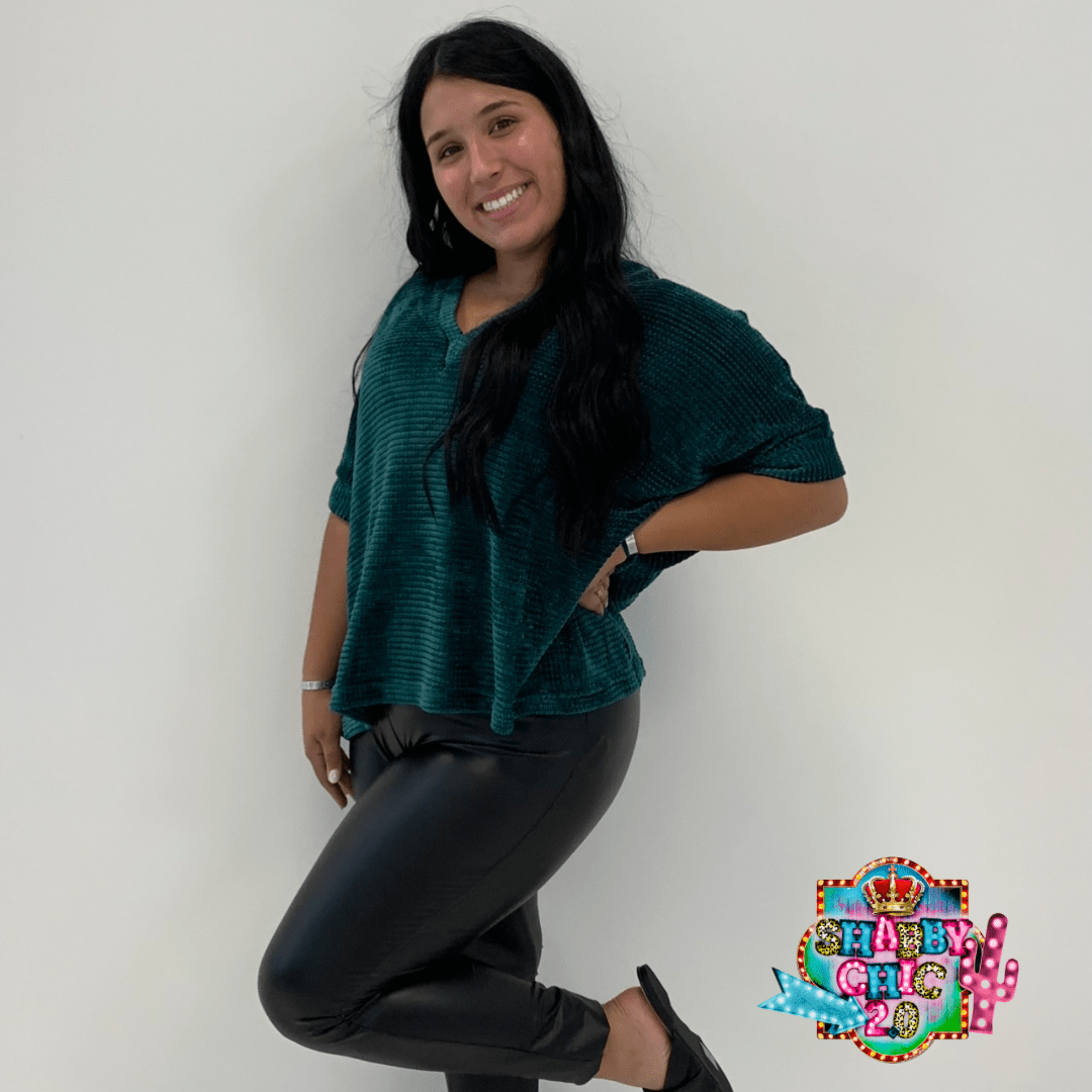 Simplistic Sweater Top - Emerald Shabby Chic Boutique and Tanning Salon