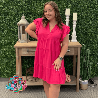Simply Me Dress - Hot Pink Shabby Chic Boutique and Tanning Salon