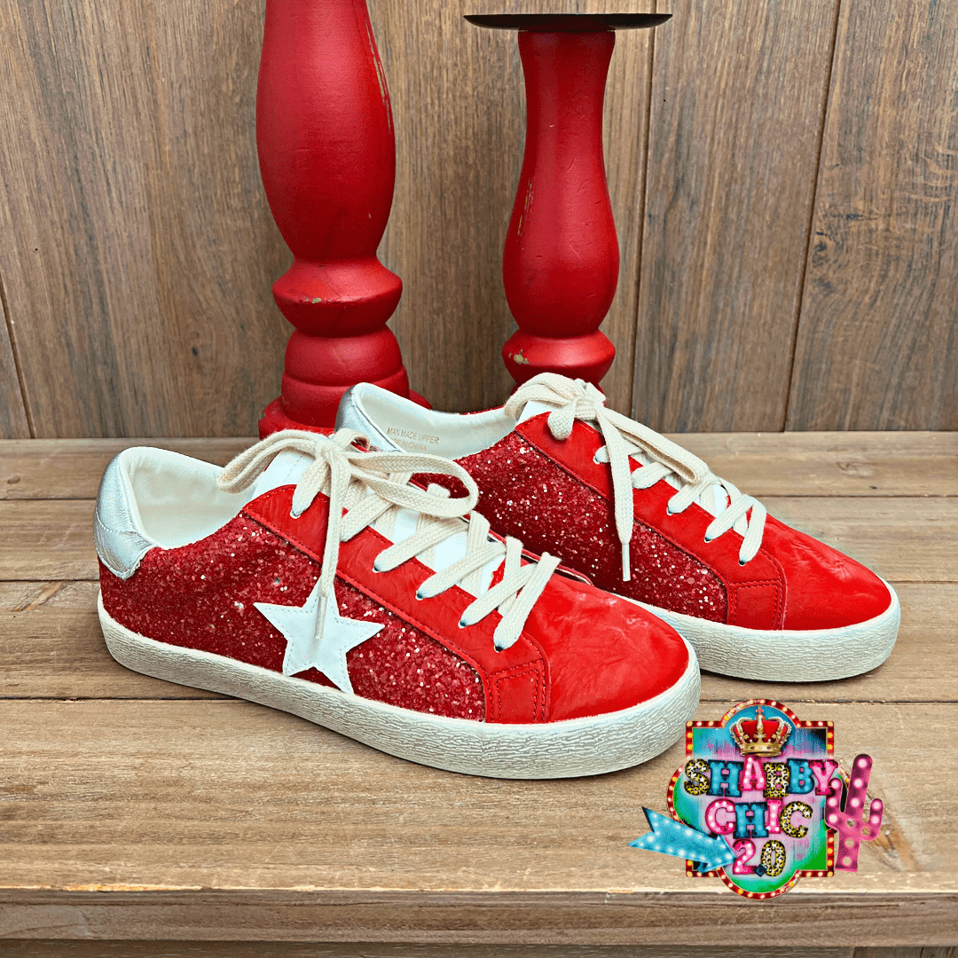 Skylar RED Sneakers Shabby Chic Boutique and Tanning Salon