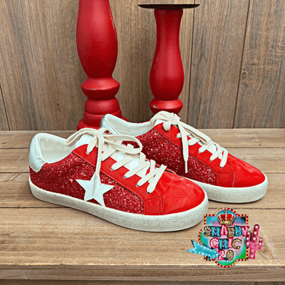 Skylar RED Sneakers Shabby Chic Boutique and Tanning Salon