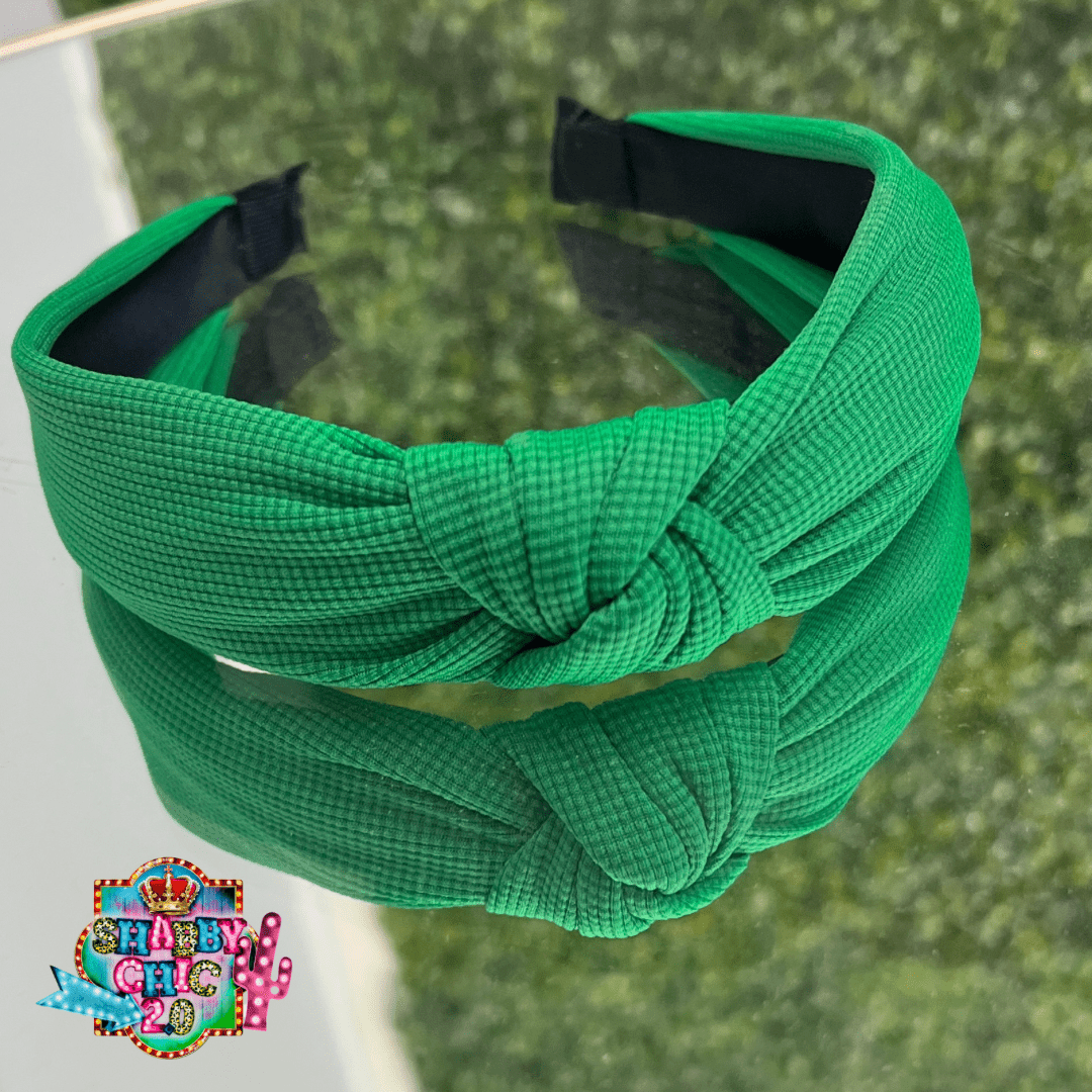 Solid Color Headbands Shabby Chic Boutique and Tanning Salon Green