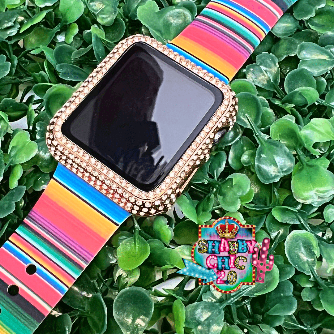 Solid Crystal Watch Case - 38mm Shabby Chic Boutique and Tanning Salon Rose Gold